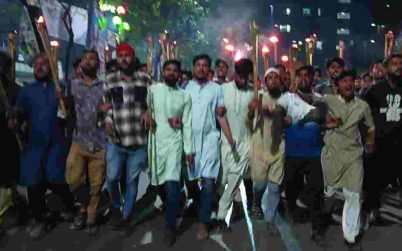 এনসিপির মশাল মিছিলে ‘জয় বাংলা’ স্লোগান, মুহূর্তে উত্তেজনা