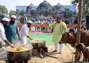 বাবরি মসজিদ’ নির্মাণ উপলক্ষে বিশাল আয়োজন করে ৪০ হাজার মানুষকে খাওনো হয়েছে বিরিয়ানি