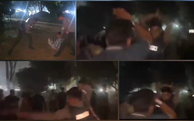 সাংবাদিকদের মেরে লাঠি ভেঙ্গে ফেলল পুলিশ