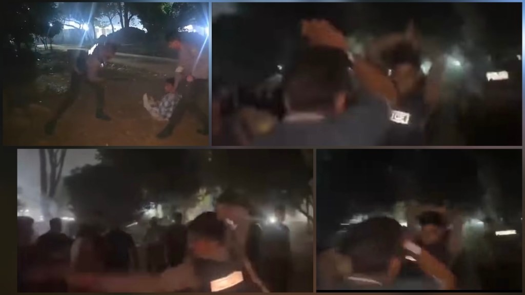 সাংবাদিকদের মেরে লাঠি ভেঙ্গে ফেলল পুলিশ