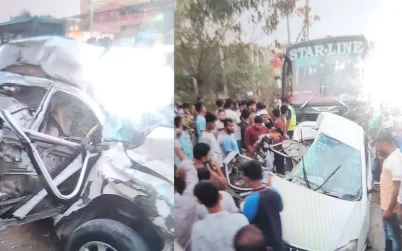 স্টার লাইন বাসের ধাক্কায় বাংলাদেশ খেলাফত মজলিস নেতার পরিবারের ৫ জন নিহত
