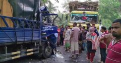 মাদারীপুরে পিকআপ-ট্রাক সংঘর্ষে দুই শিশুসহ আহত ৮