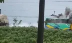 তরল গ্যাসবাহী লরির সঙ্গে সংঘর্ষে বাসে আগুন