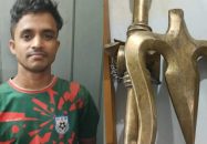 ভক্ত সেজে মন্দিরে চুরি, পিতলের ত্রিশূলসহ নয়ন দেবনাথ গ্রেপ্তার